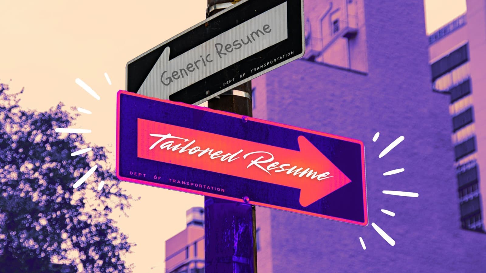 Professional tailoring a resume for job applications