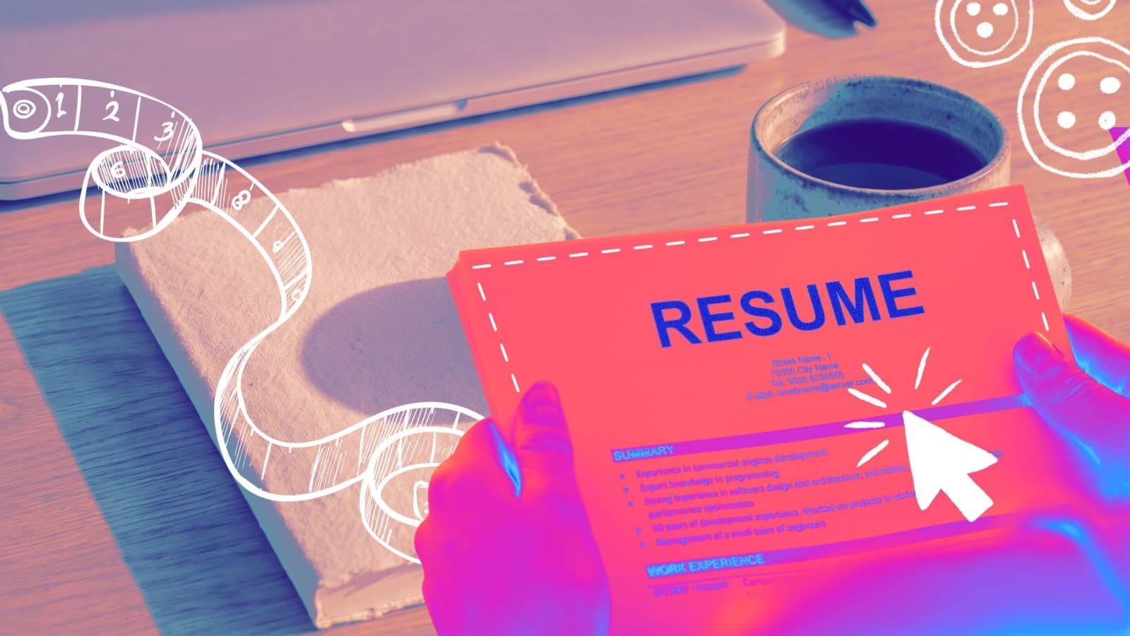Job seeker working on a laptop